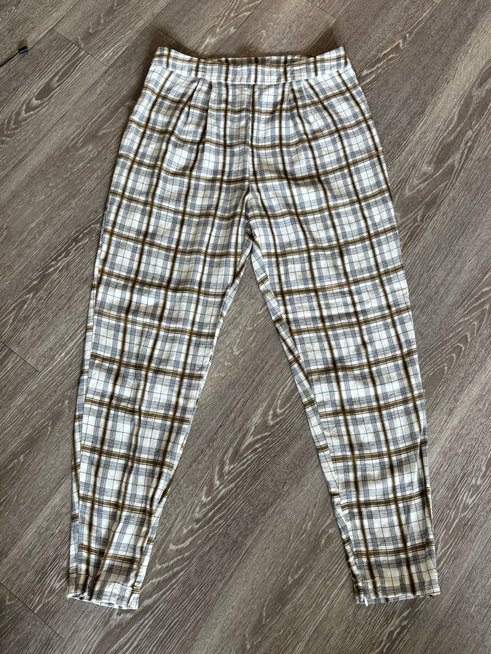 Vintage Free People Plaid Tapered Pants